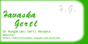 havaska gertl business card